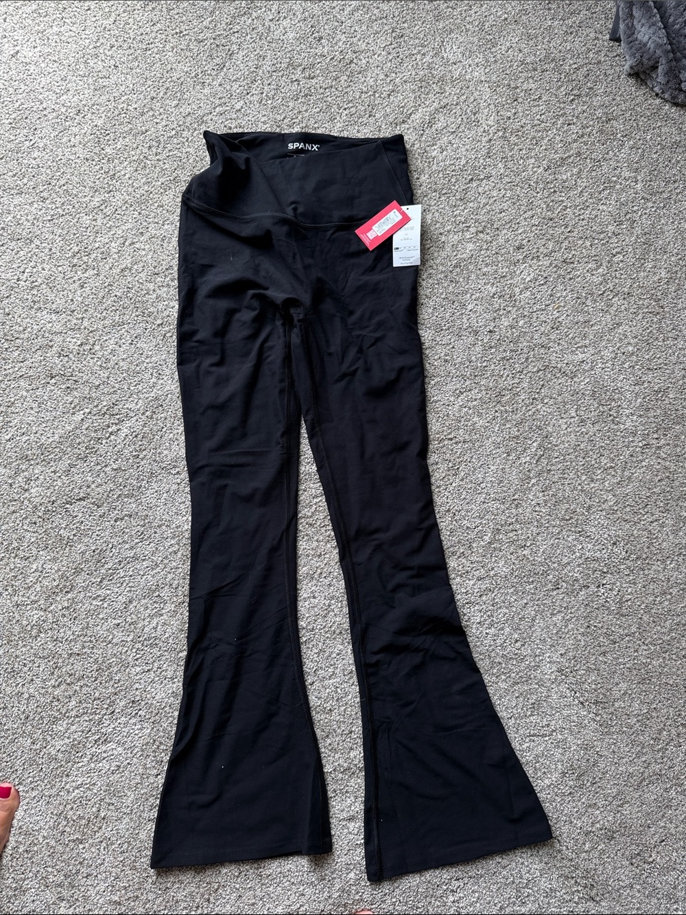 SPANX Black High-Waist Flare Pants